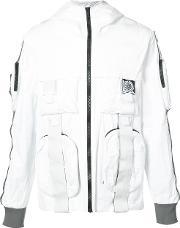 Hooded Zip Jacket Men Cottonpolyethylene L, White