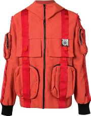 Velcro Anorak Jacket Men Cottonnylonother Fiberskevlar L, Red