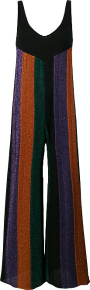 Circus Hotel Glitter Striped Jumpsuit Women Polyesterviscosevirgin Wool 42 