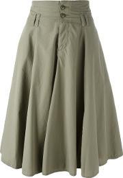 Pleated Skirt Women Cotton 29, Women's, Green