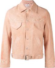 Cmmn Swdn Austin Western Jacket Men Leatheracetateviscose 48, Pinkpurple 