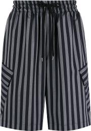 Striped Shorts Men Nylonspandexelastaneviscose 46, Black