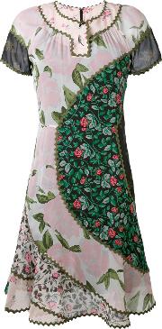 Floral Print Dress Women Cupro 4