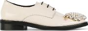 Coliac Embellished Oxford Shoes Women Leatherrubber 37.5, White 
