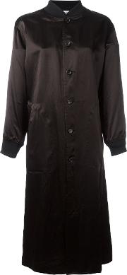 Bomber Style Coat Women Nylonpolyesterpolyurethaneacetate L, Black