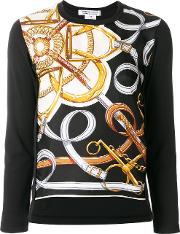 Comme Des Garcons Comme Des Garcons Metallic Print Sweater Women Silkpolyester L, Black 