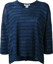 Striped Sweater Women Linenflax M, Blue