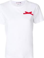 Comme Des Garcons Girl Red Bow T Shirt Women Cotton S, White 