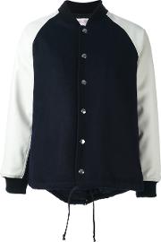 Varsity Style Jacket Women Cottonnylonpolyesterwool S, Blue