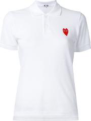 Heart Logo Polo Shirt Women Cotton M
