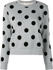 Polka Dot Sweater Women Cottonnylon S, Grey