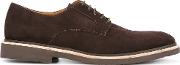 Casual Derby Shoes Men Leathersuederubber 9, Brown