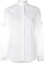 Banded Shirt Women Cotton 38, White