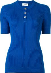 Ribbed Knit T Shirt Women Cottoncashmere 3, Blue