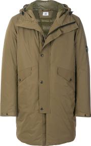 Cp Company Padded Parka Men Cottonfeather Downpolyamideduck Feathers 52, Green 