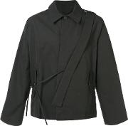 Slim Worker Jacket Shirt Unisex Cottonnylonpolyester L, Black