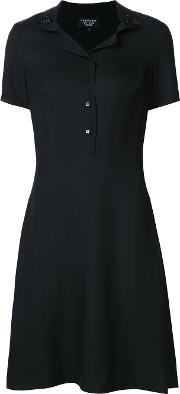 Short Sleeve Shirt Dress Women Viscose 2, Women's, Black
