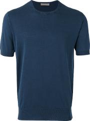 Crew Neck T Shirt Men Cotton 50, Blue