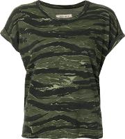Currentelliott Camouflage T Shirt Women Cotton 1, Green 