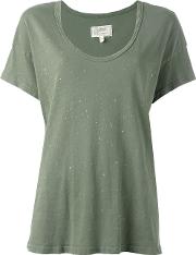 Currentelliott Slouchy Scoop T Shirt Women Cotton Ii, Green 