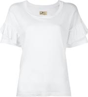 Currentelliott The Ruffle Roadie T Shirt Women Cotton 2, White 