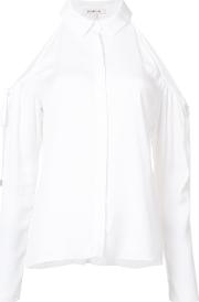Cold Shoulder Shirt Women Viscose 6, White