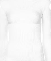 Cushnie Et Ochs Cold Shoulder Blouse Women Polyesterviscose Xs, White 