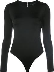 Cutout Bodysuit Women Spandexelastaneviscose M, Black