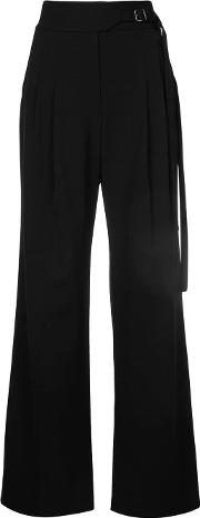 Belted Flared Trousers 