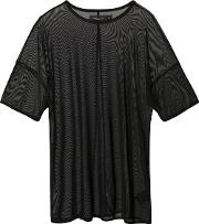 Sheer T Shirt Men Nylon Xs, Black