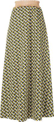 Long Geometric Print Skirt 