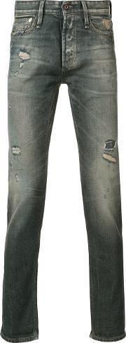 Distressed Slim Fit Jeans Men Cottonspandexelastane 3634, Grey