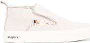 Derek Lam 10 Crosby Huntington Middie Sneakers Women Leathersuederubber 8, White 