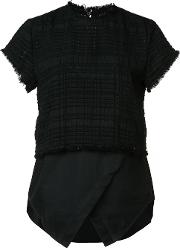 Layered T Shirt Women Cotton 4, Women's, Black
