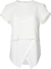Layered T Shirt Women Cotton 8, Women's, White