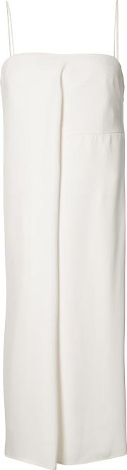Strapless Dress Women Silk 46, White