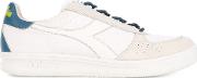 Panelled Sneakers Men Leatherrubber 10, White