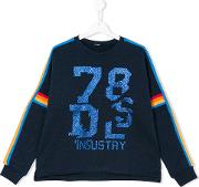 Diesel Kids Seddi Long Sleeve Sweater Kids Cottonnylonmetallic Fibre 14 Yrs, Blue 