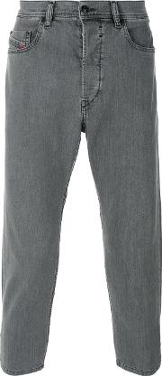 Stretch Tapered Cropped Jeans Men Cottonspandexelastane 30, Grey
