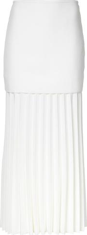 Midi Pleated Skirt Women Polyesterspandexelastane 8, White