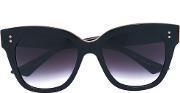 Oversized Sunglasses Unisex Acetatemetallic Fibre One Size, Black