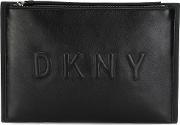 Embossed Logo Clutch Women Leather One Size