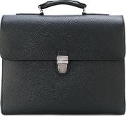 Classic Briefcase Men Calf Leather One Size, Black