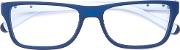 Square Frame Glasses Men Rubber 56, Blue