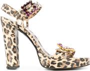 Leopard Print Sandals 