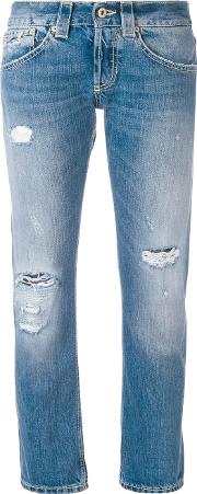 Dondup Distressed Boyfriend Jeans Women Cotton 25, Blue 