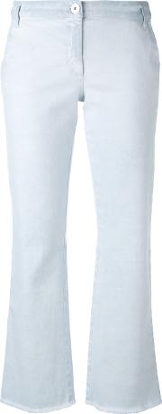 Cropped Bootcut Jeans Women Cottonspandexelastane 1, Blue