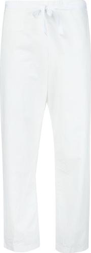 'judo' Cropped Trousers Women Cotton 4, White