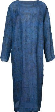 Dosa Tunisian Tunic Dress Women Silk 1, Blue 
