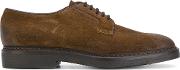 Doucal's Casual Derby Shoes Men Leathersuederubber 43.5, Brown 